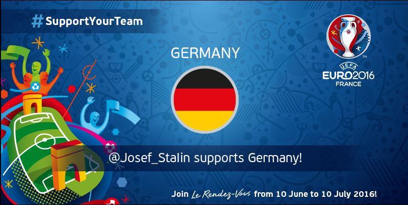 Tijdens EURO2016 gebruik je #SupportYourTeam.